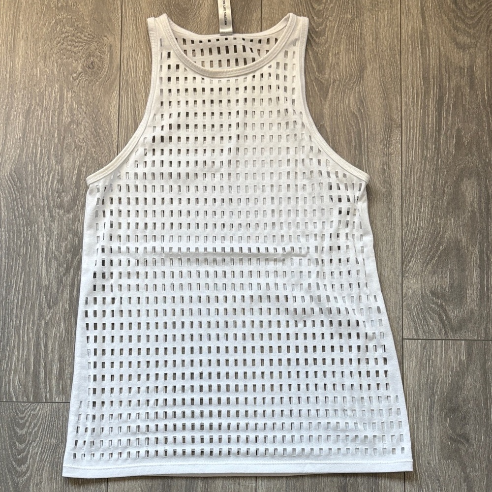 Lorna Jane  White Sleeveless Mesh Top XS